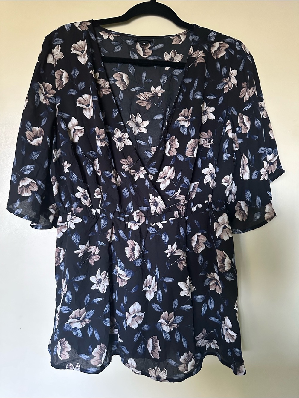 torrid Navy Floral Wrap-Front Tunic